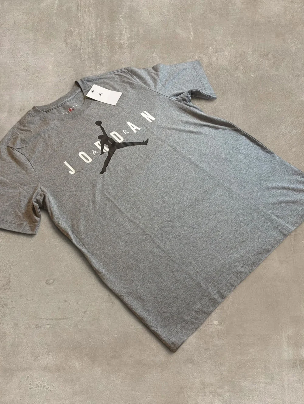 Nike Air Jordan Jumpman Spellout Graphic T Shirt Grey NWT Mens L